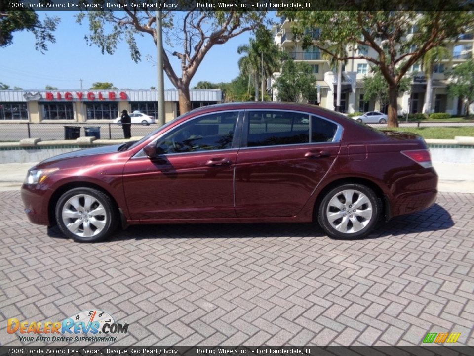 2008 Honda Accord EX-L Sedan Basque Red Pearl / Ivory Photo #33
