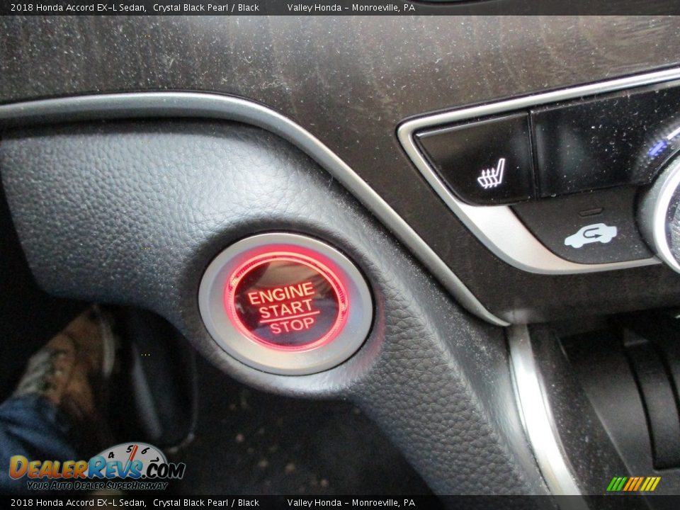 2018 Honda Accord EX-L Sedan Crystal Black Pearl / Black Photo #18