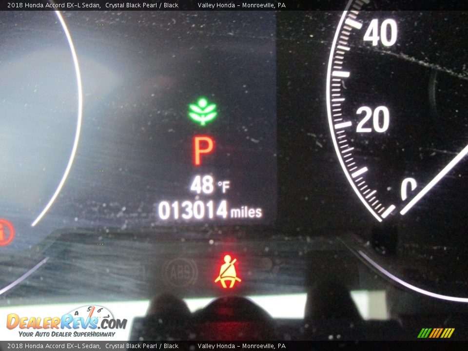 2018 Honda Accord EX-L Sedan Crystal Black Pearl / Black Photo #20