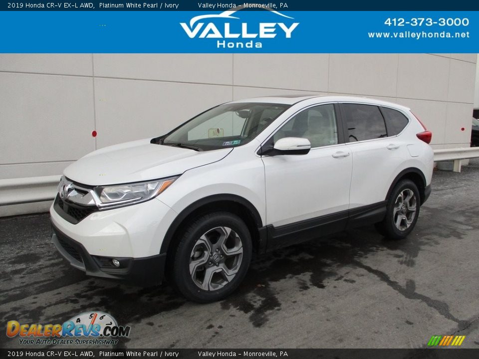 2019 Honda CR-V EX-L AWD Platinum White Pearl / Ivory Photo #1