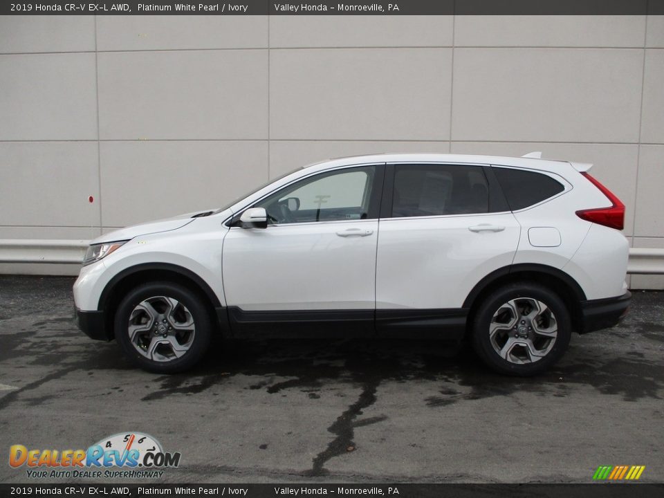 2019 Honda CR-V EX-L AWD Platinum White Pearl / Ivory Photo #2