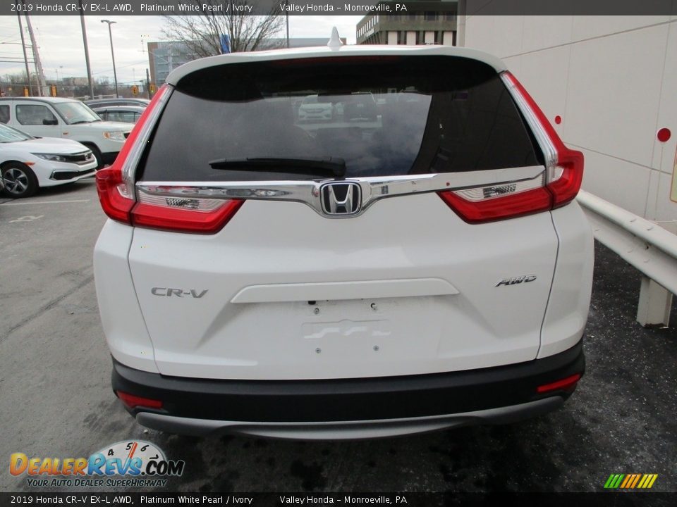 2019 Honda CR-V EX-L AWD Platinum White Pearl / Ivory Photo #4