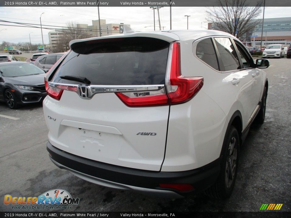 2019 Honda CR-V EX-L AWD Platinum White Pearl / Ivory Photo #5