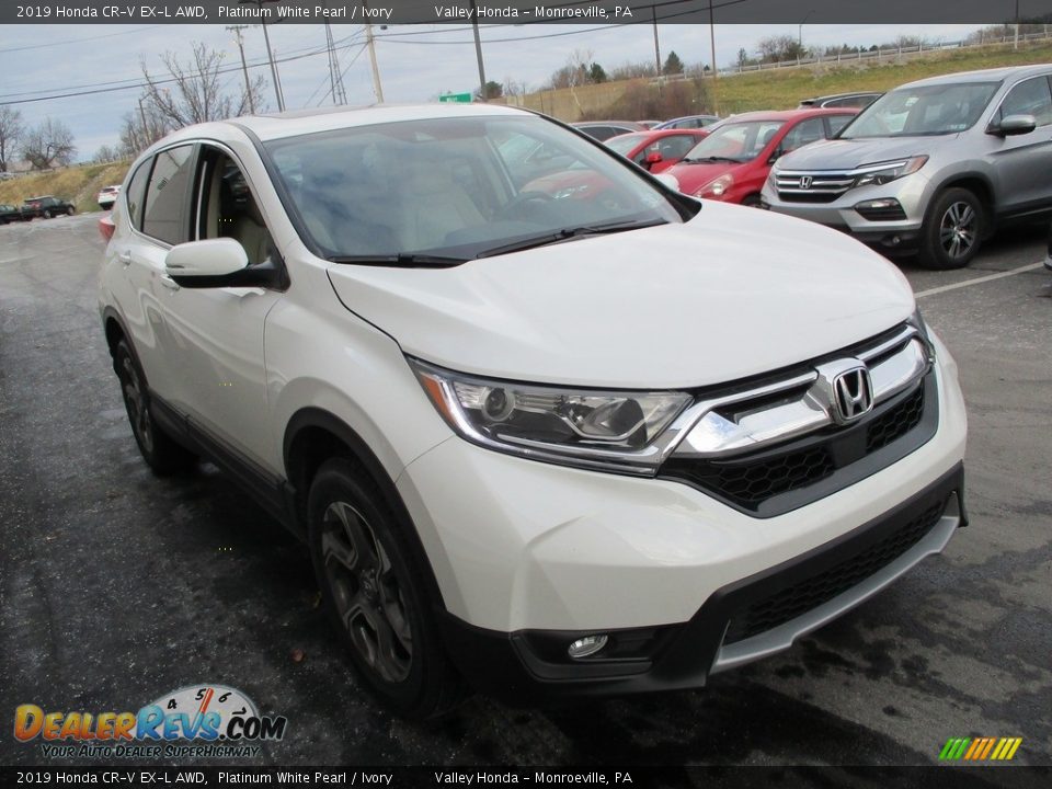 2019 Honda CR-V EX-L AWD Platinum White Pearl / Ivory Photo #7