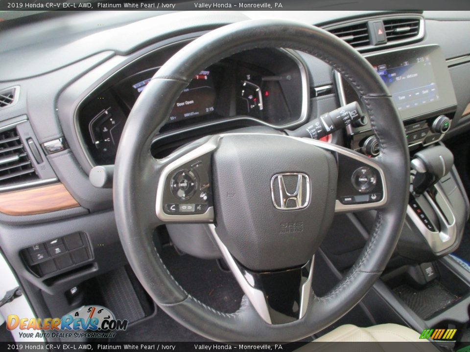 2019 Honda CR-V EX-L AWD Platinum White Pearl / Ivory Photo #14