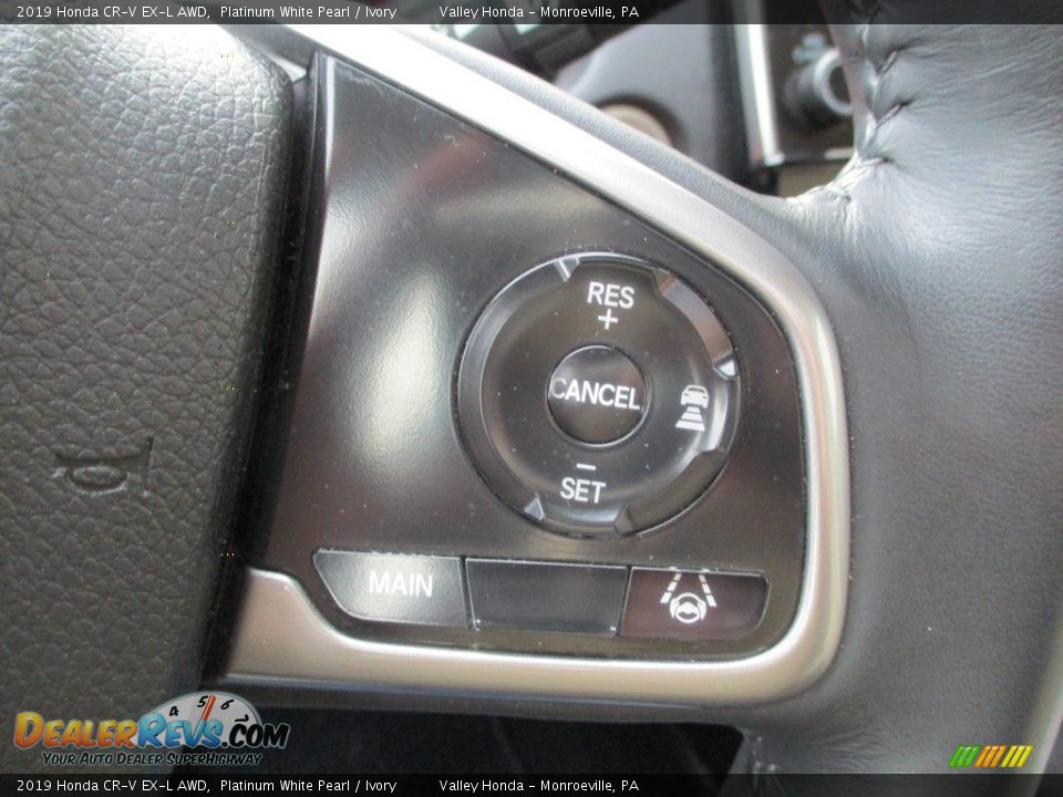 2019 Honda CR-V EX-L AWD Platinum White Pearl / Ivory Photo #17