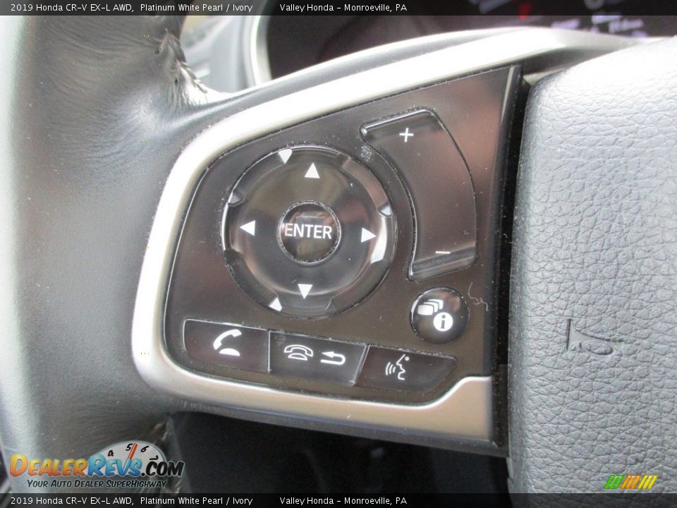 2019 Honda CR-V EX-L AWD Platinum White Pearl / Ivory Photo #18