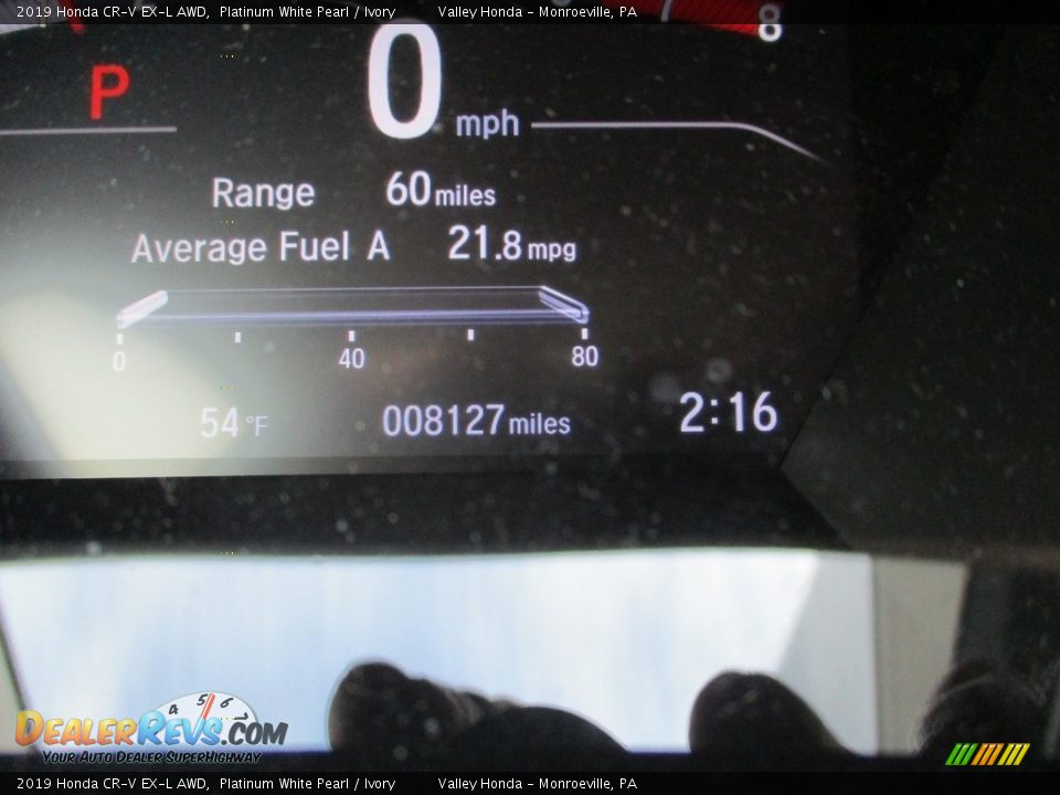 2019 Honda CR-V EX-L AWD Platinum White Pearl / Ivory Photo #20