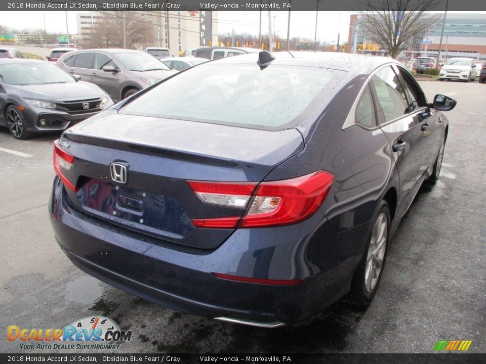 2018 Honda Accord LX Sedan Obsidian Blue Pearl / Gray Photo #5