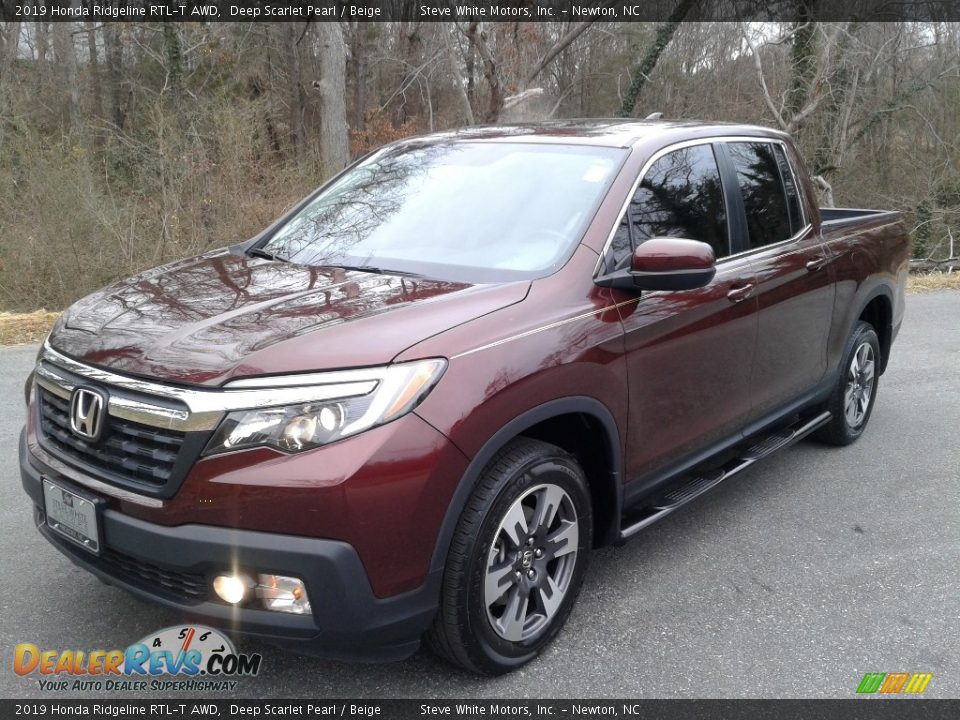 2019 Honda Ridgeline RTL-T AWD Deep Scarlet Pearl / Beige Photo #2