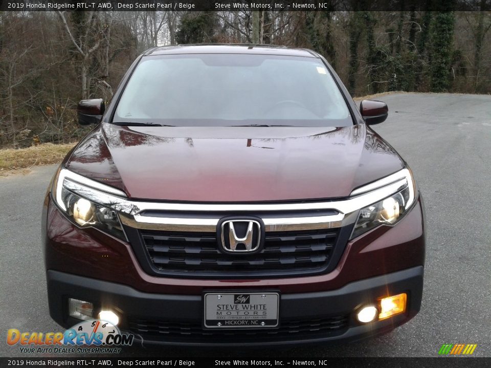 2019 Honda Ridgeline RTL-T AWD Deep Scarlet Pearl / Beige Photo #3