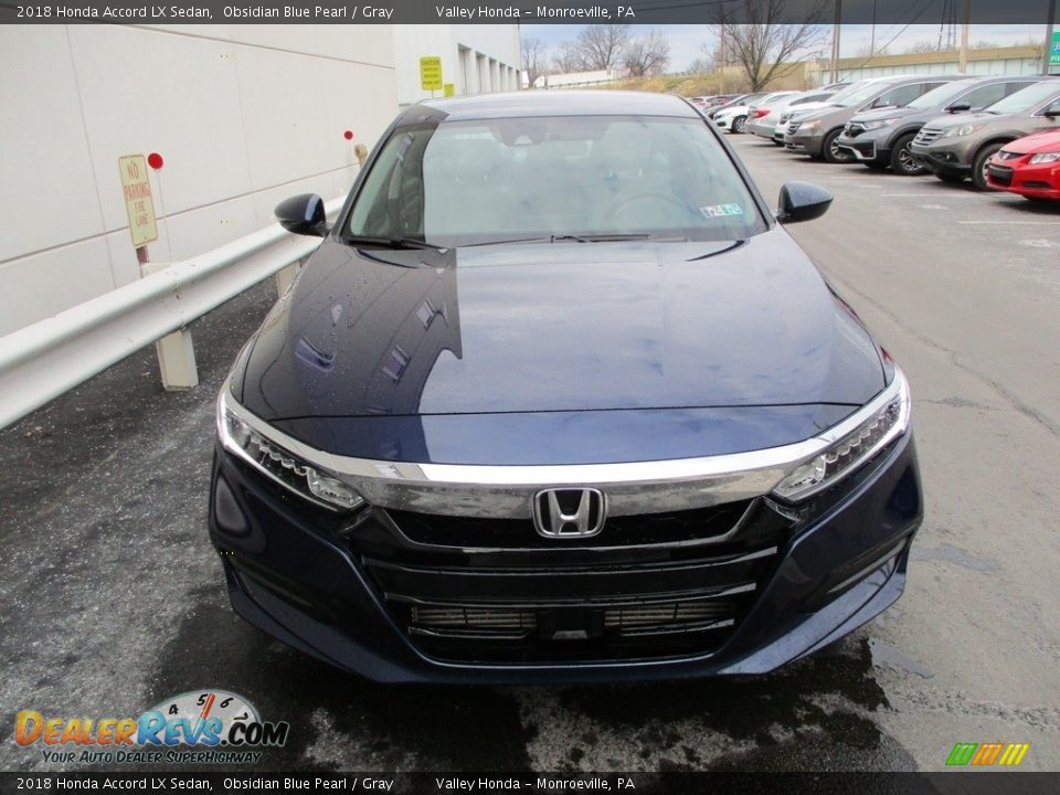 2018 Honda Accord LX Sedan Obsidian Blue Pearl / Gray Photo #8