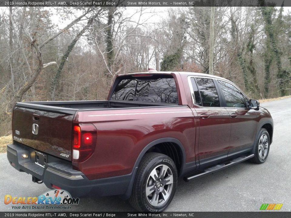 2019 Honda Ridgeline RTL-T AWD Deep Scarlet Pearl / Beige Photo #6