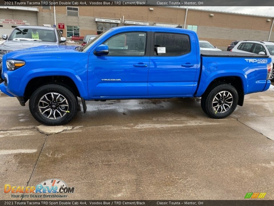2021 Toyota Tacoma TRD Sport Double Cab 4x4 Voodoo Blue / TRD Cement/Black Photo #1