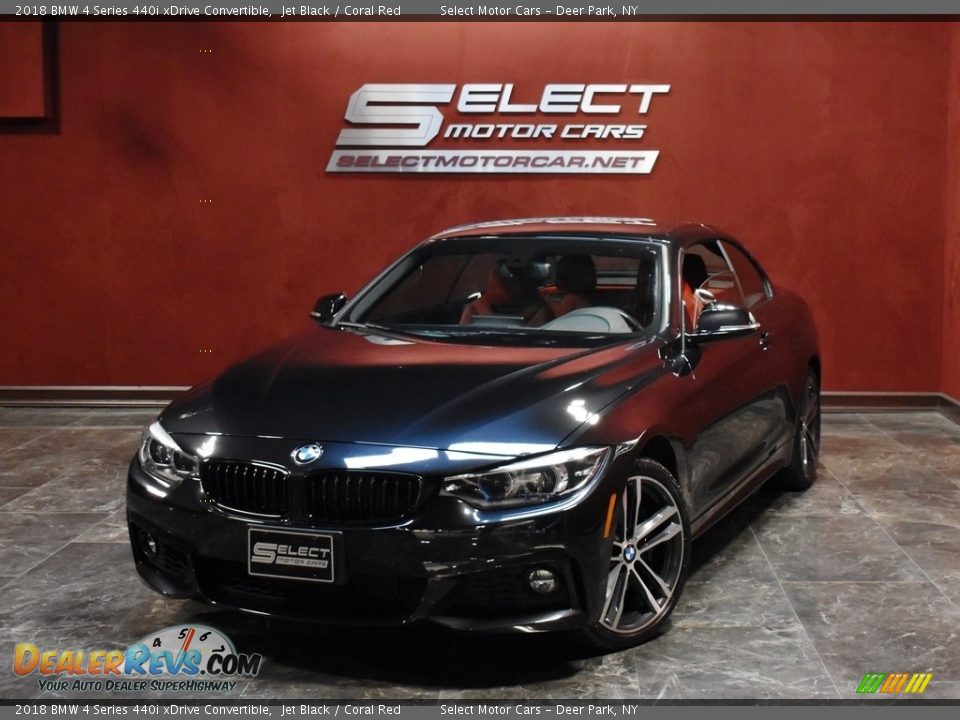 2018 BMW 4 Series 440i xDrive Convertible Jet Black / Coral Red Photo #1