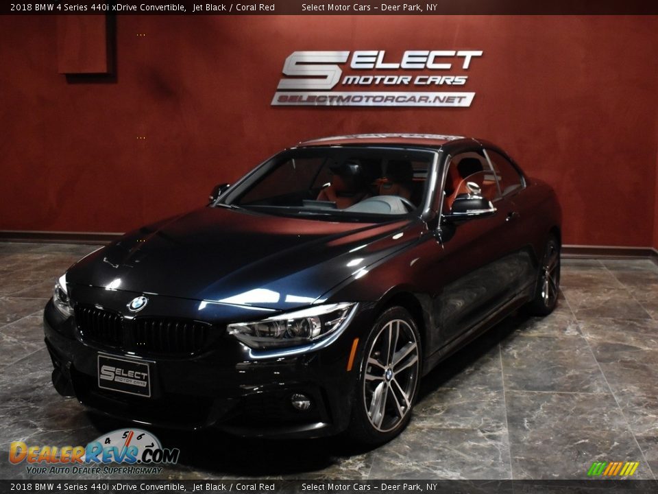 2018 BMW 4 Series 440i xDrive Convertible Jet Black / Coral Red Photo #5