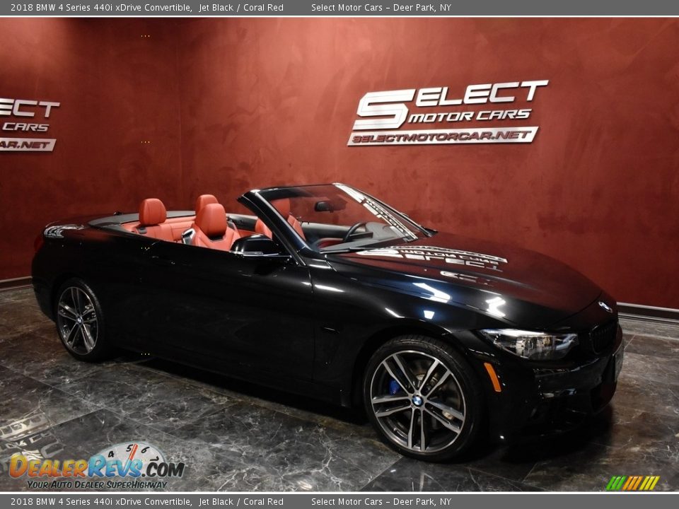 2018 BMW 4 Series 440i xDrive Convertible Jet Black / Coral Red Photo #7