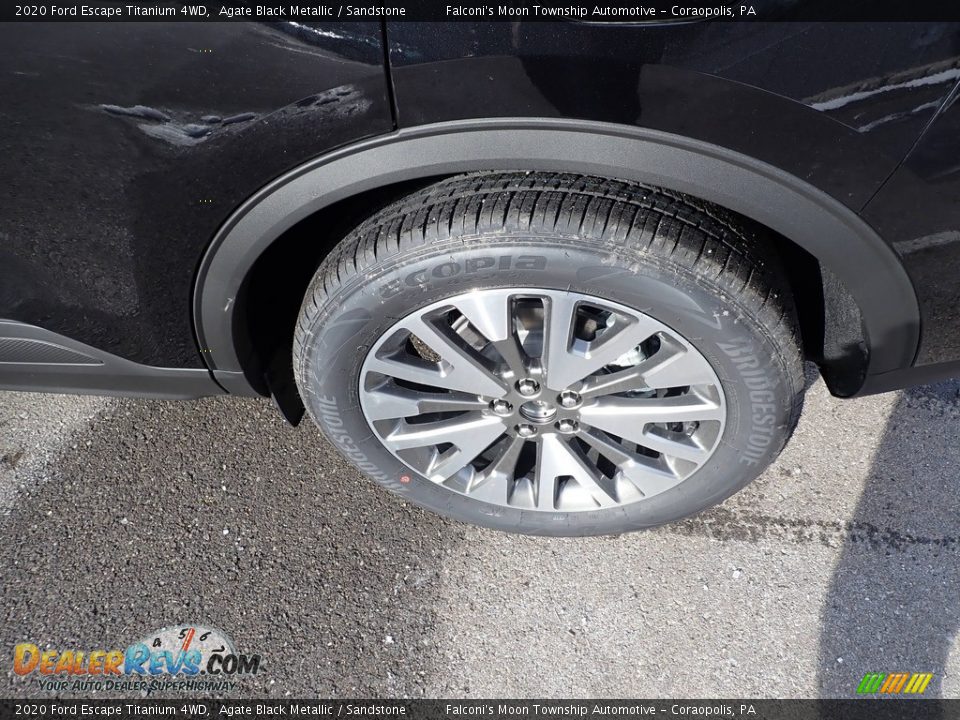 2020 Ford Escape Titanium 4WD Agate Black Metallic / Sandstone Photo #7