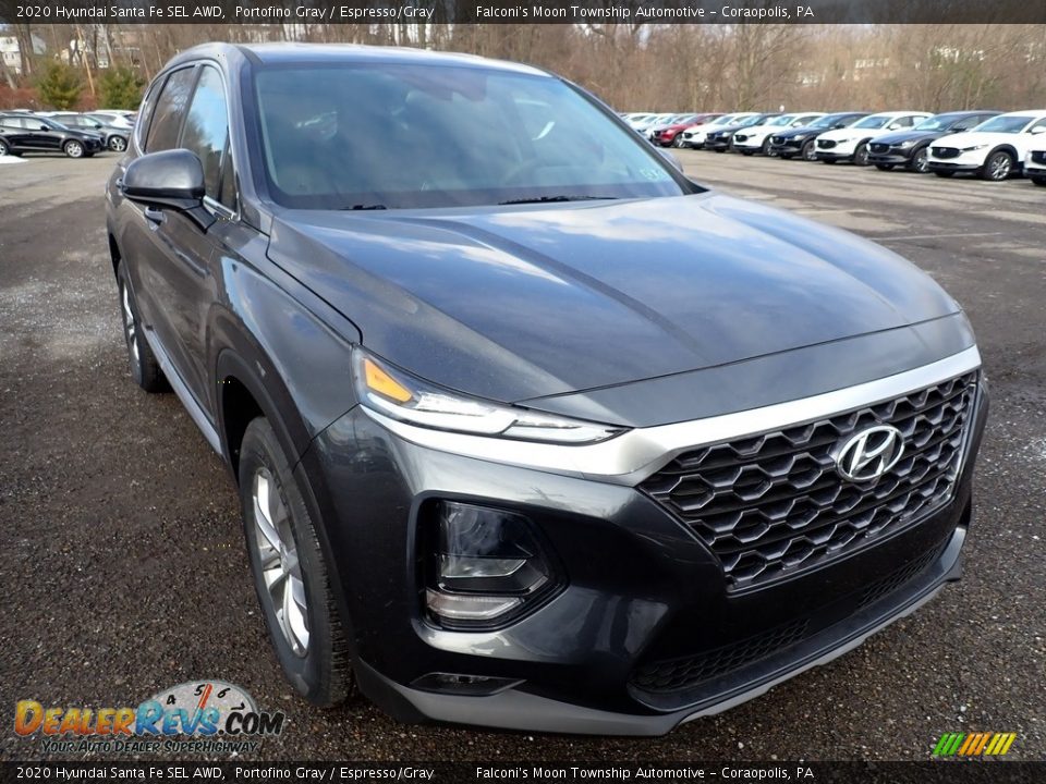 2020 Hyundai Santa Fe SEL AWD Portofino Gray / Espresso/Gray Photo #3