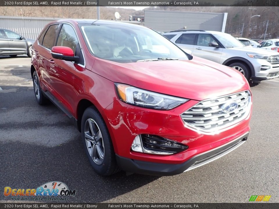 2020 Ford Edge SEL AWD Rapid Red Metallic / Ebony Photo #3