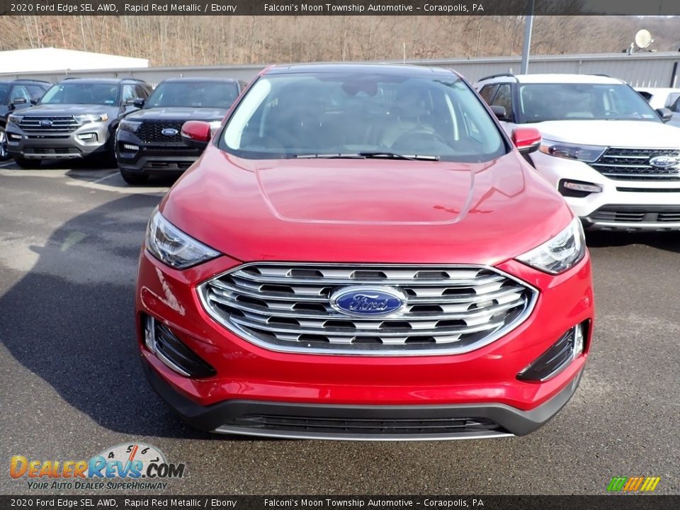 2020 Ford Edge SEL AWD Rapid Red Metallic / Ebony Photo #4