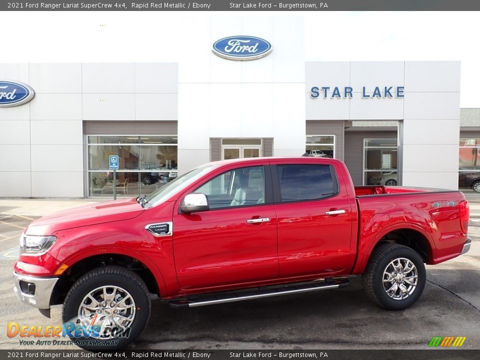 2021 Ford Ranger Lariat SuperCrew 4x4 Rapid Red Metallic / Ebony Photo #1