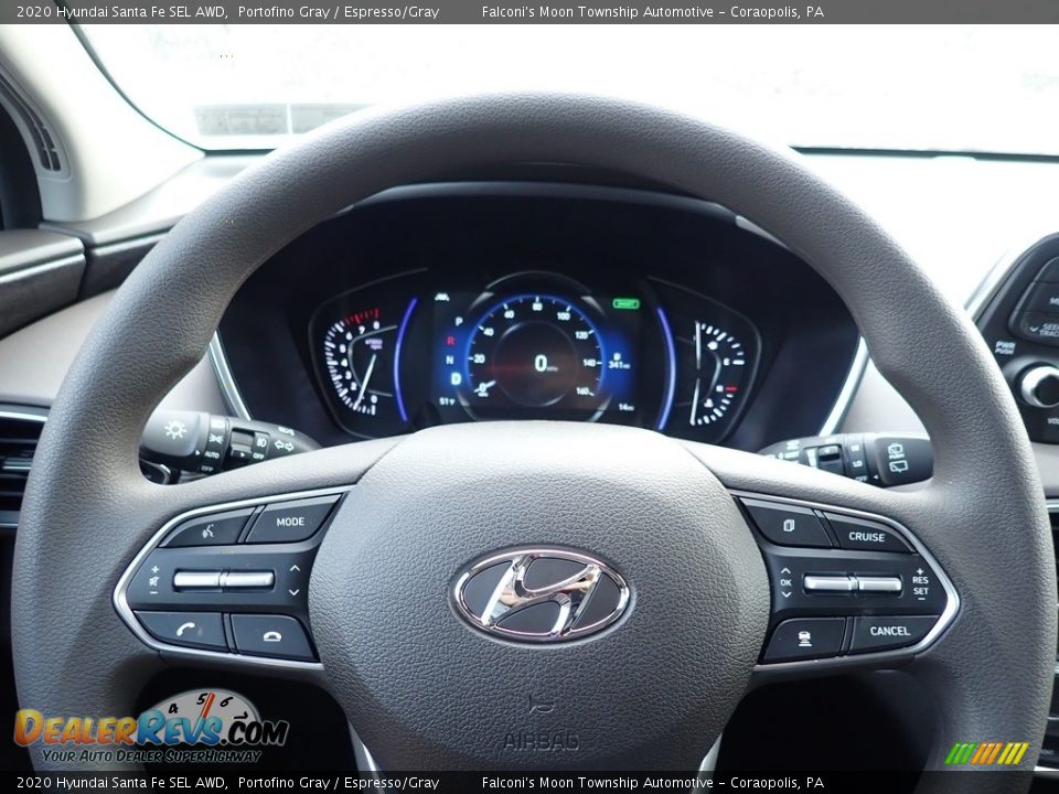 2020 Hyundai Santa Fe SEL AWD Portofino Gray / Espresso/Gray Photo #14