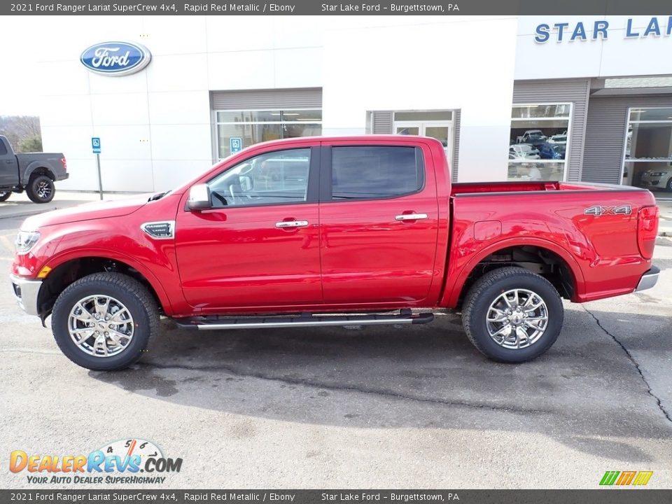 2021 Ford Ranger Lariat SuperCrew 4x4 Rapid Red Metallic / Ebony Photo #2