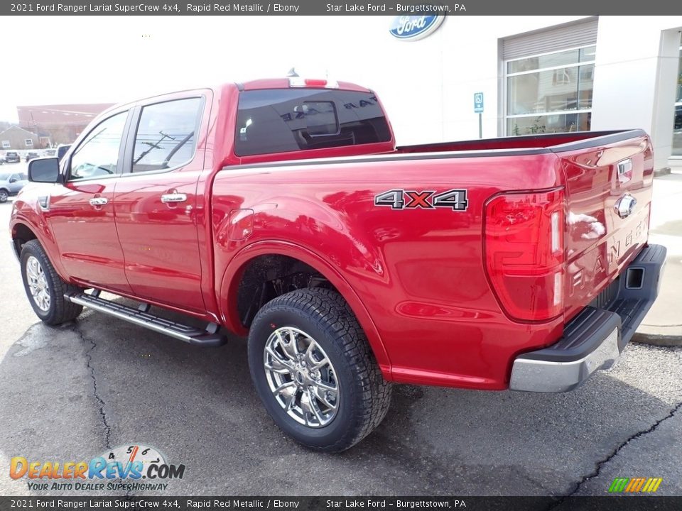 2021 Ford Ranger Lariat SuperCrew 4x4 Rapid Red Metallic / Ebony Photo #3