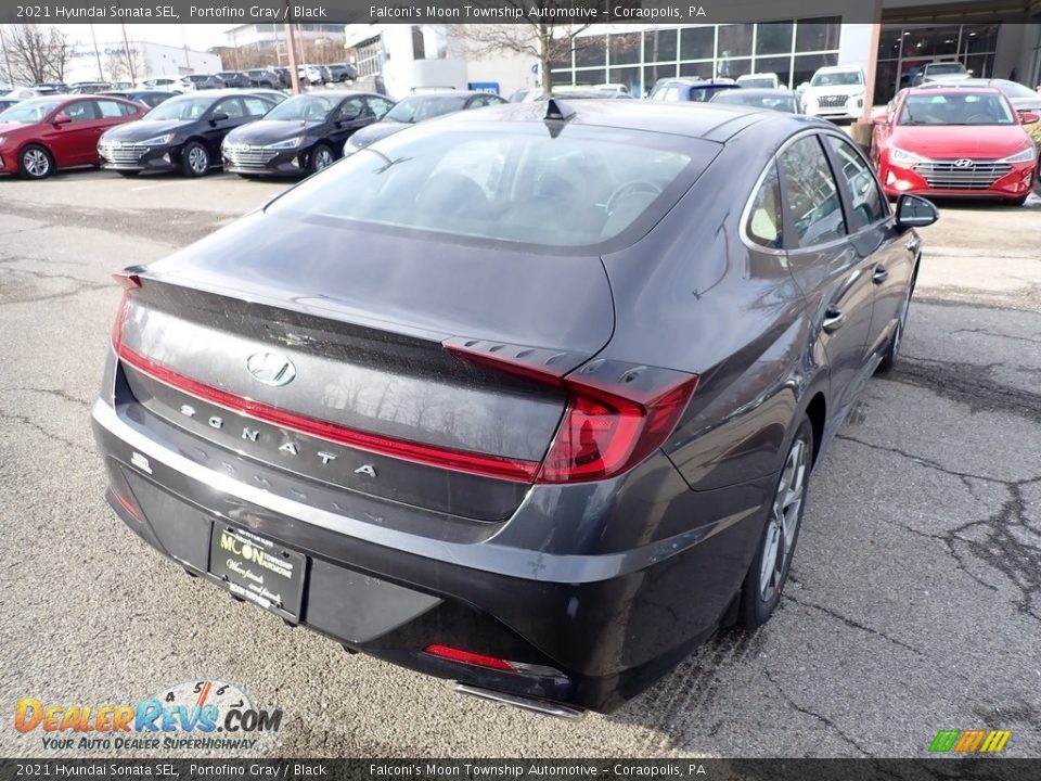 2021 Hyundai Sonata SEL Portofino Gray / Black Photo #2