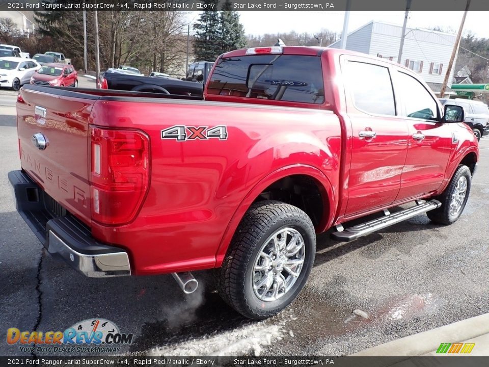 2021 Ford Ranger Lariat SuperCrew 4x4 Rapid Red Metallic / Ebony Photo #5