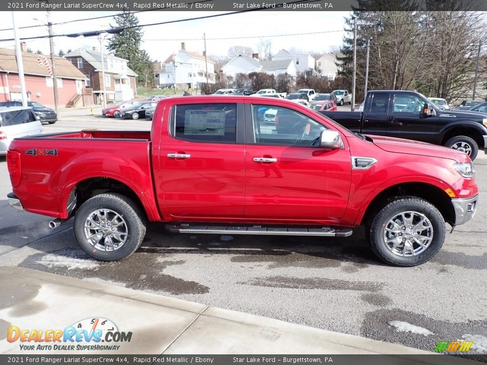 Rapid Red Metallic 2021 Ford Ranger Lariat SuperCrew 4x4 Photo #6