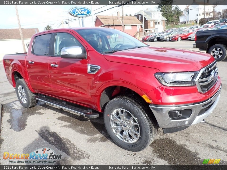 Front 3/4 View of 2021 Ford Ranger Lariat SuperCrew 4x4 Photo #7