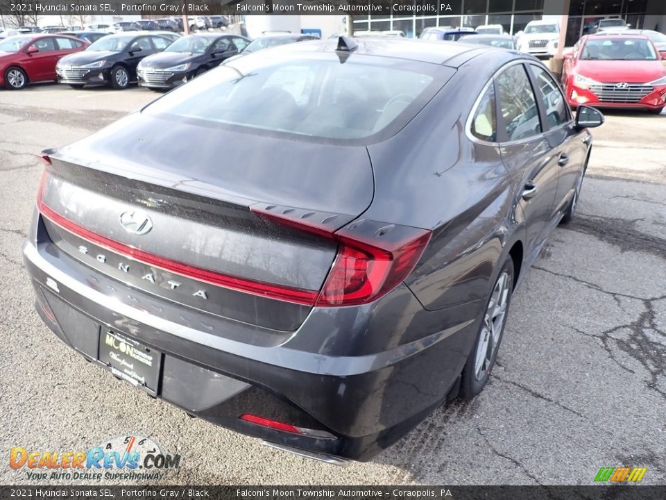 2021 Hyundai Sonata SEL Portofino Gray / Black Photo #7