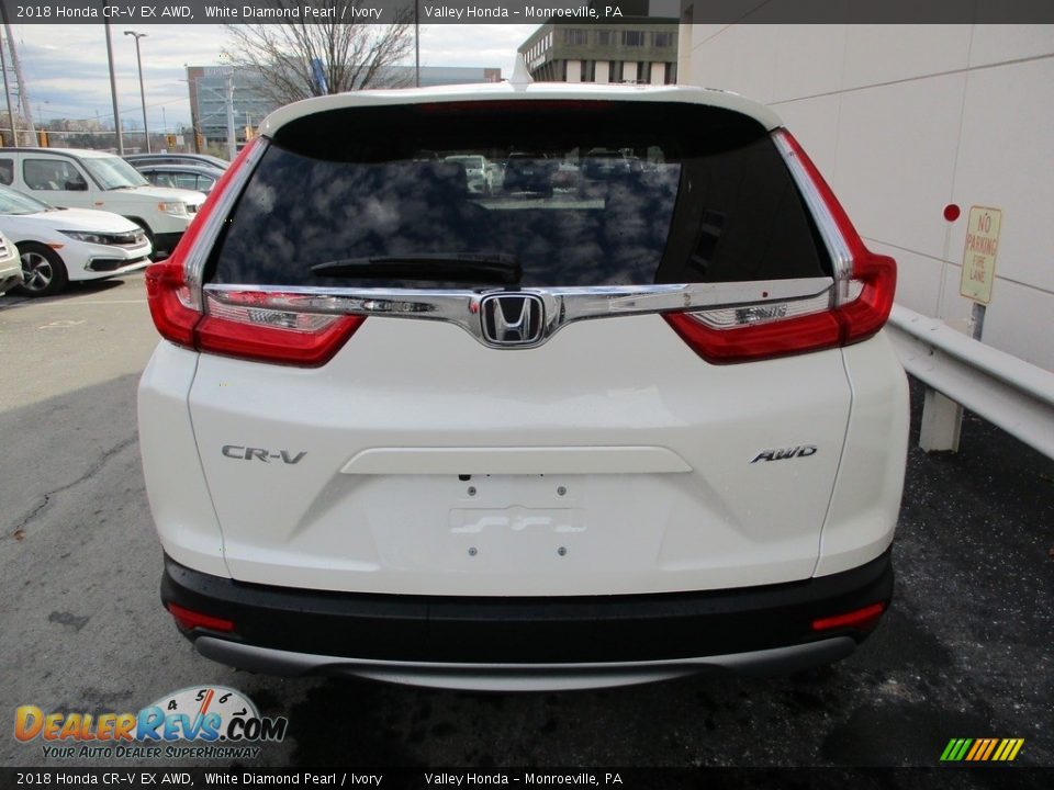 2018 Honda CR-V EX AWD White Diamond Pearl / Ivory Photo #4