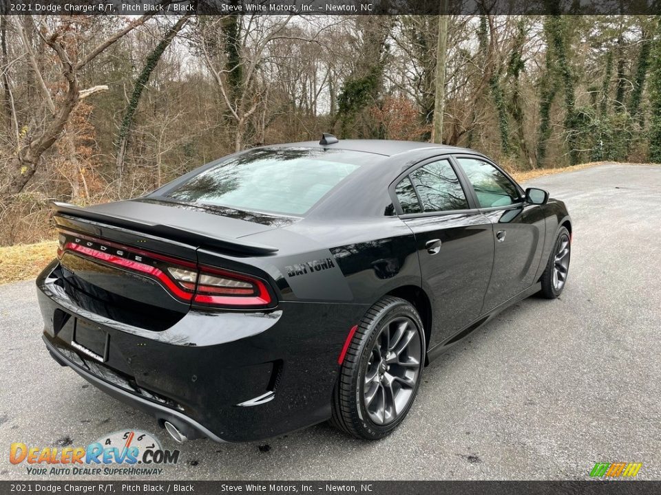 2021 Dodge Charger R/T Pitch Black / Black Photo #6