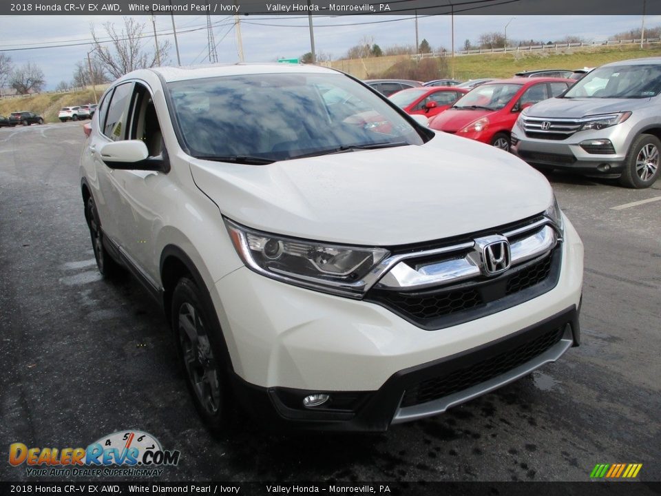 2018 Honda CR-V EX AWD White Diamond Pearl / Ivory Photo #7