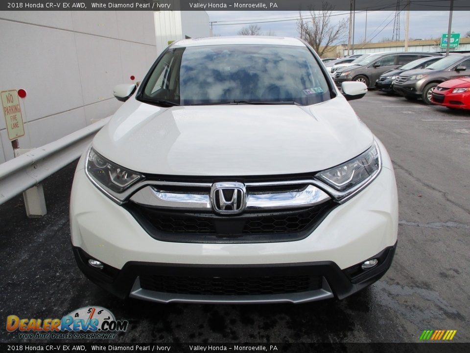 2018 Honda CR-V EX AWD White Diamond Pearl / Ivory Photo #8