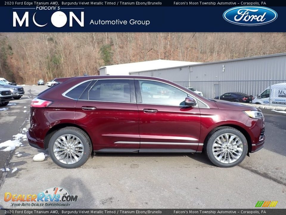 2020 Ford Edge Titanium AWD Burgundy Velvet Metallic Tinted / Titanium Ebony/Brunello Photo #1