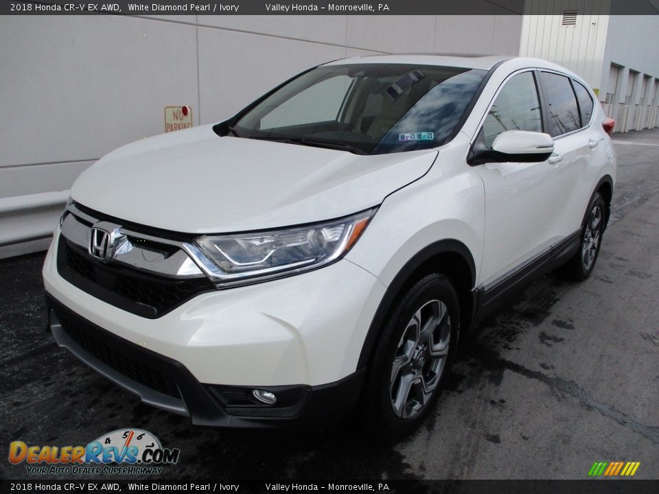 2018 Honda CR-V EX AWD White Diamond Pearl / Ivory Photo #9
