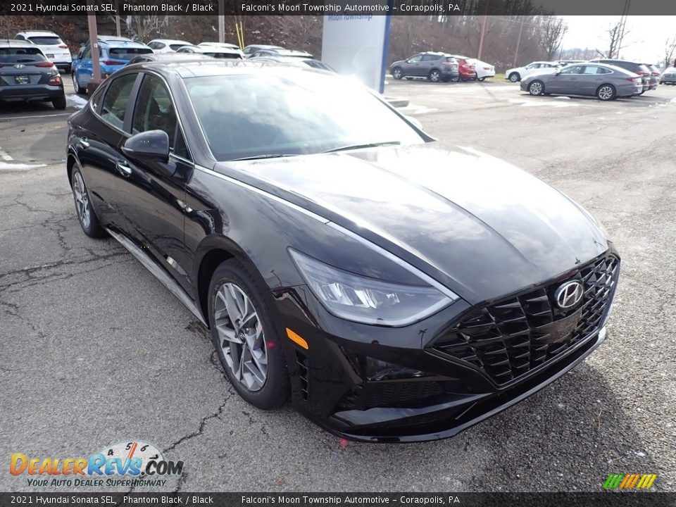 2021 Hyundai Sonata SEL Phantom Black / Black Photo #3