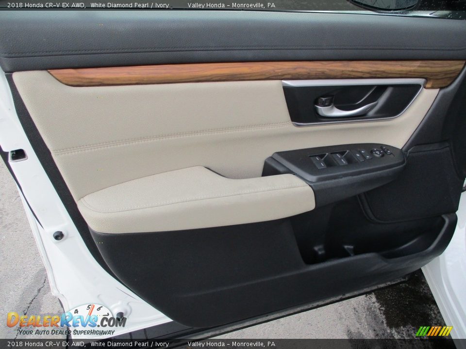 2018 Honda CR-V EX AWD White Diamond Pearl / Ivory Photo #10
