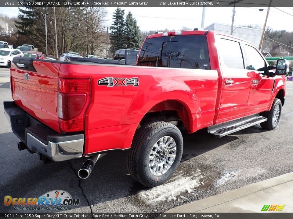 2021 Ford F250 Super Duty XLT Crew Cab 4x4 Race Red / Medium Earth Gray Photo #5