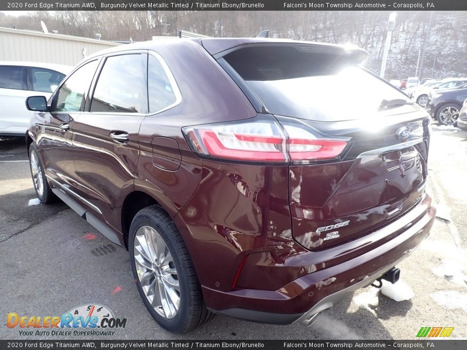 2020 Ford Edge Titanium AWD Burgundy Velvet Metallic Tinted / Titanium Ebony/Brunello Photo #6