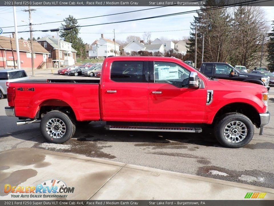 2021 Ford F250 Super Duty XLT Crew Cab 4x4 Race Red / Medium Earth Gray Photo #6