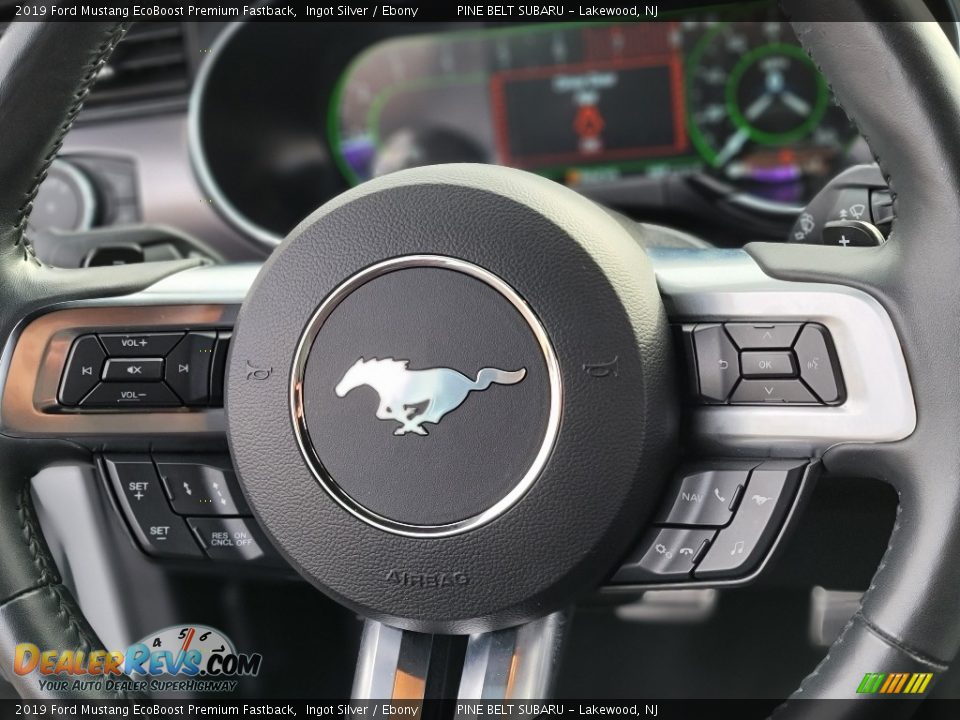 2019 Ford Mustang EcoBoost Premium Fastback Ingot Silver / Ebony Photo #15