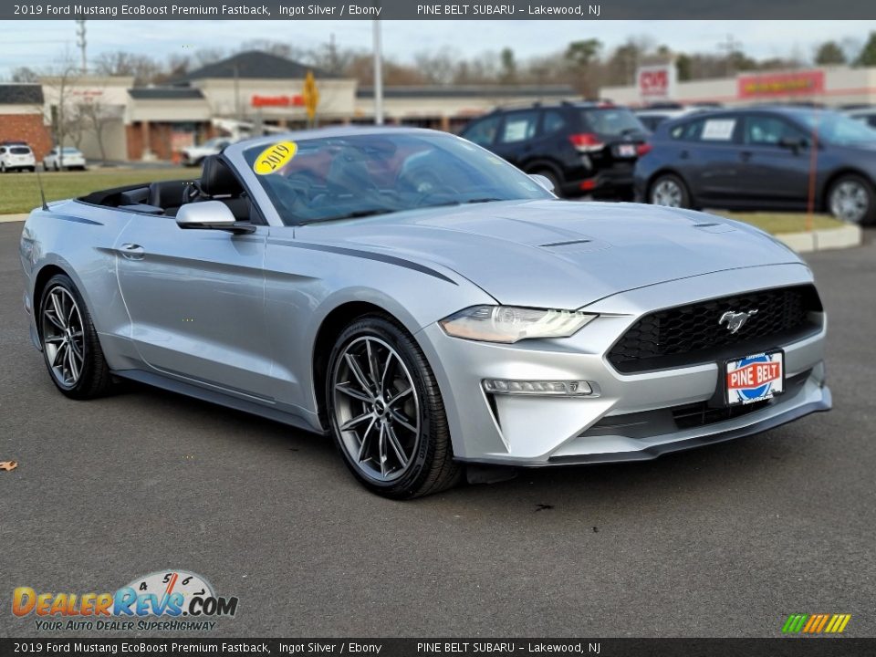2019 Ford Mustang EcoBoost Premium Fastback Ingot Silver / Ebony Photo #18