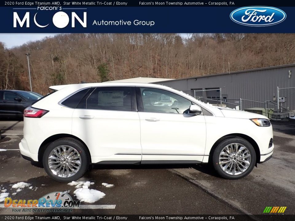 2020 Ford Edge Titanium AWD Star White Metallic Tri-Coat / Ebony Photo #1