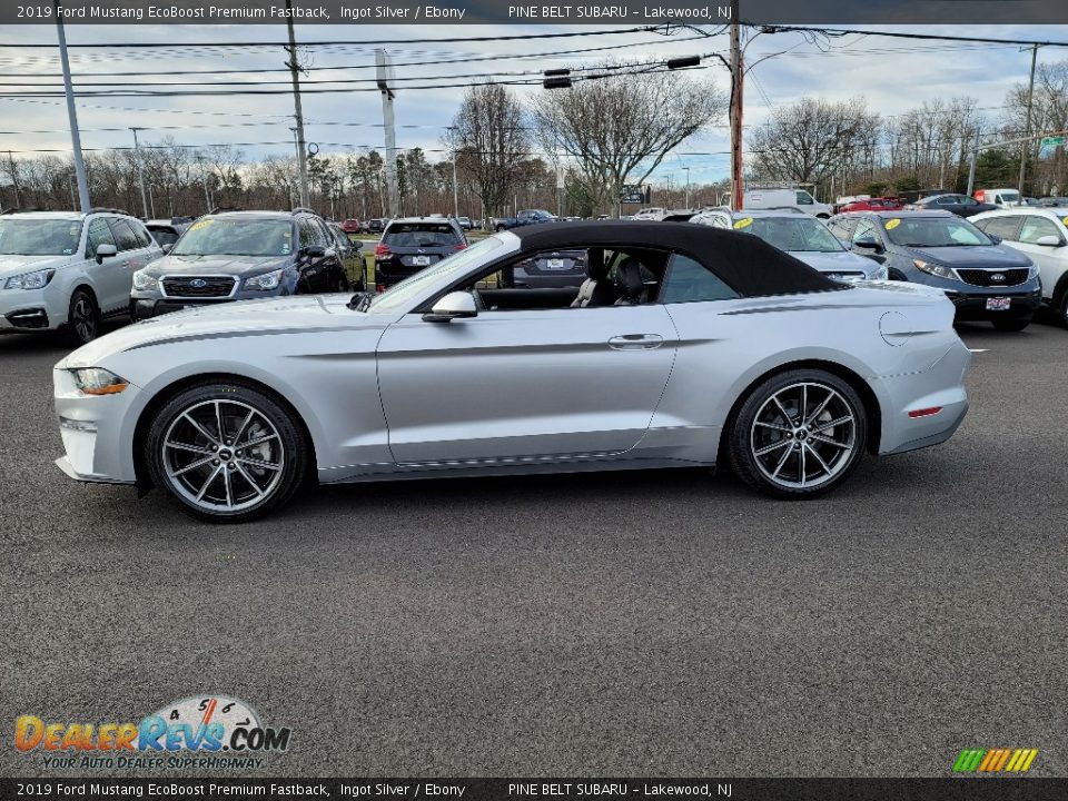 2019 Ford Mustang EcoBoost Premium Fastback Ingot Silver / Ebony Photo #22
