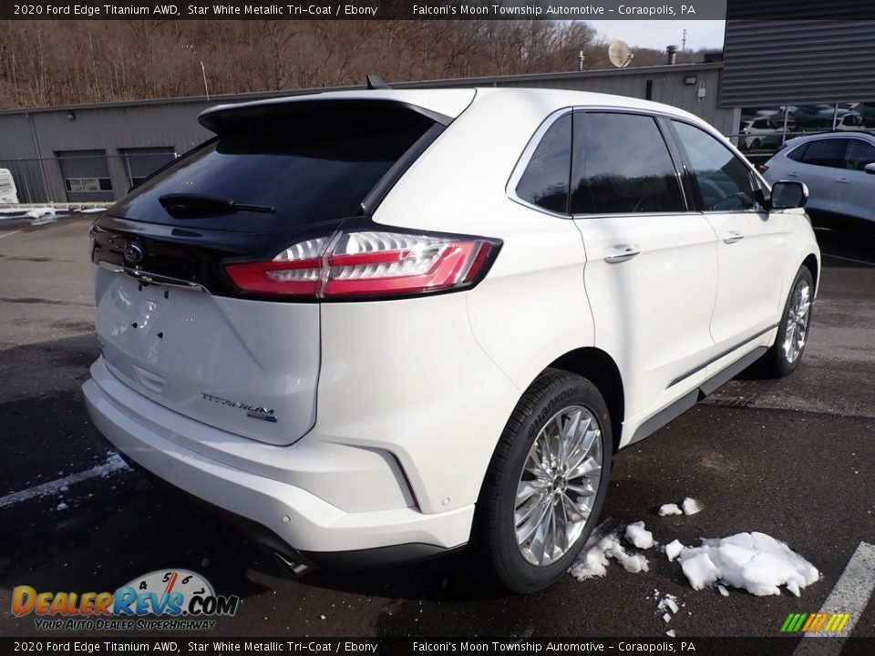 2020 Ford Edge Titanium AWD Star White Metallic Tri-Coat / Ebony Photo #2